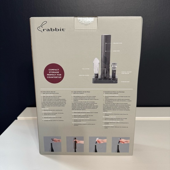 NIB Rabbit 6-Piece Electric Wine Set - Picture 2 of 3